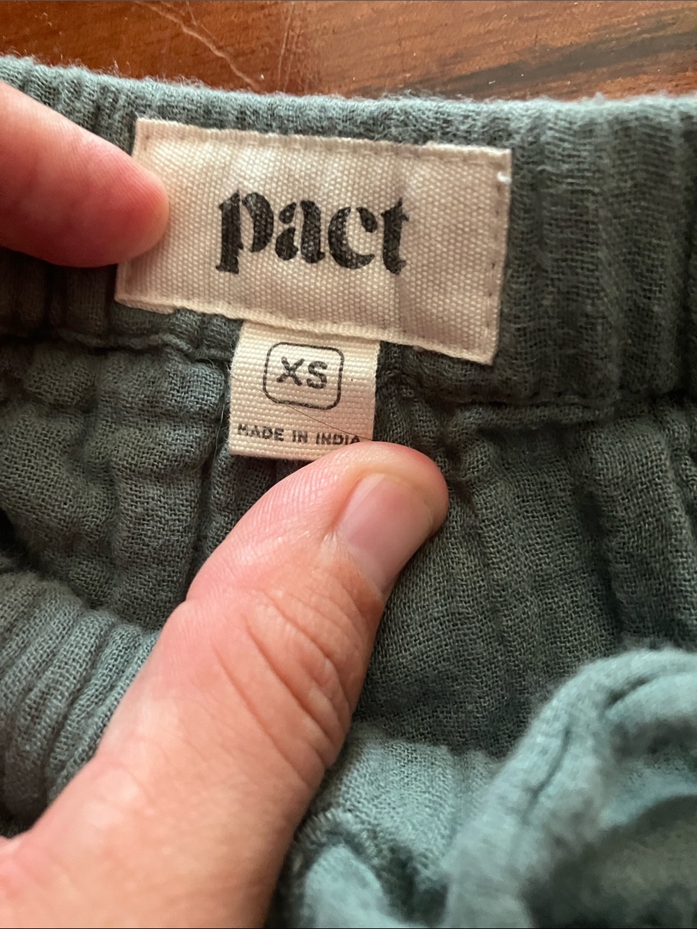 Pact Olive Green Drawstring Joggers - Picture 2 of 2